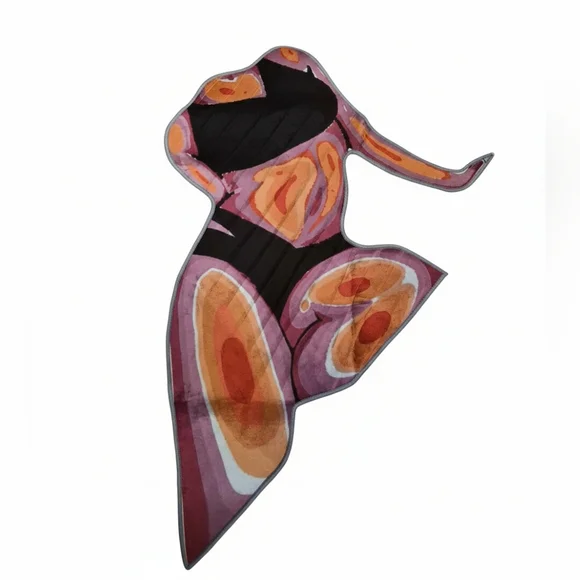 Abstract Multicolor Rug - Picture 2 of 4